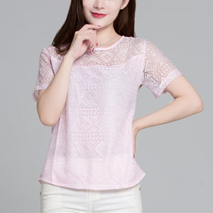 Short sleeve elegant blouse