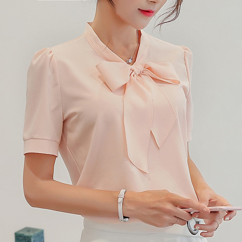 Elegant short sleeve blouse