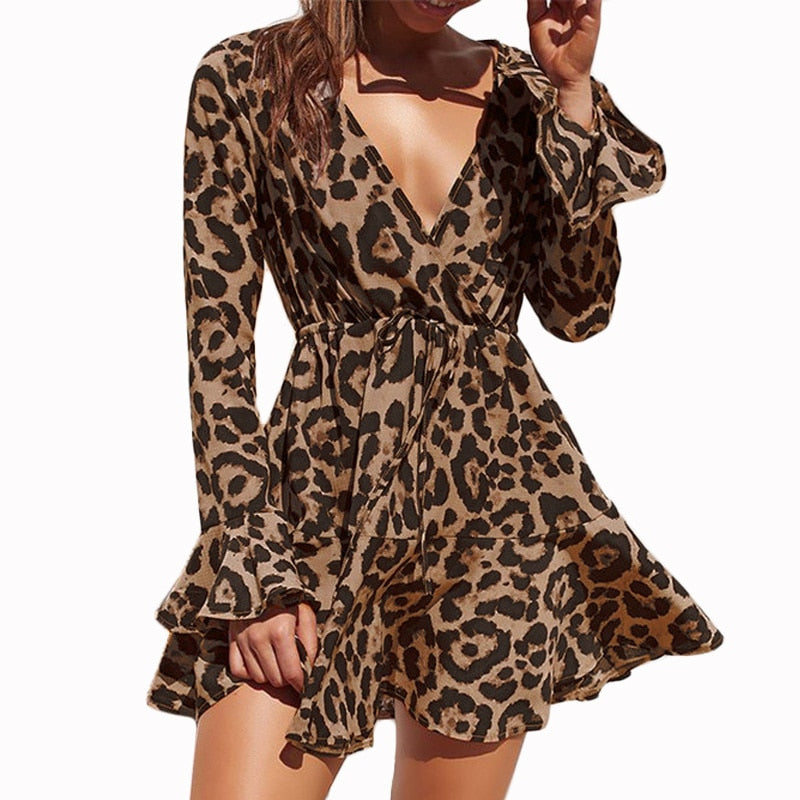 Leopard printed summer dress