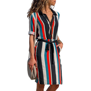 Striped casual summer dress